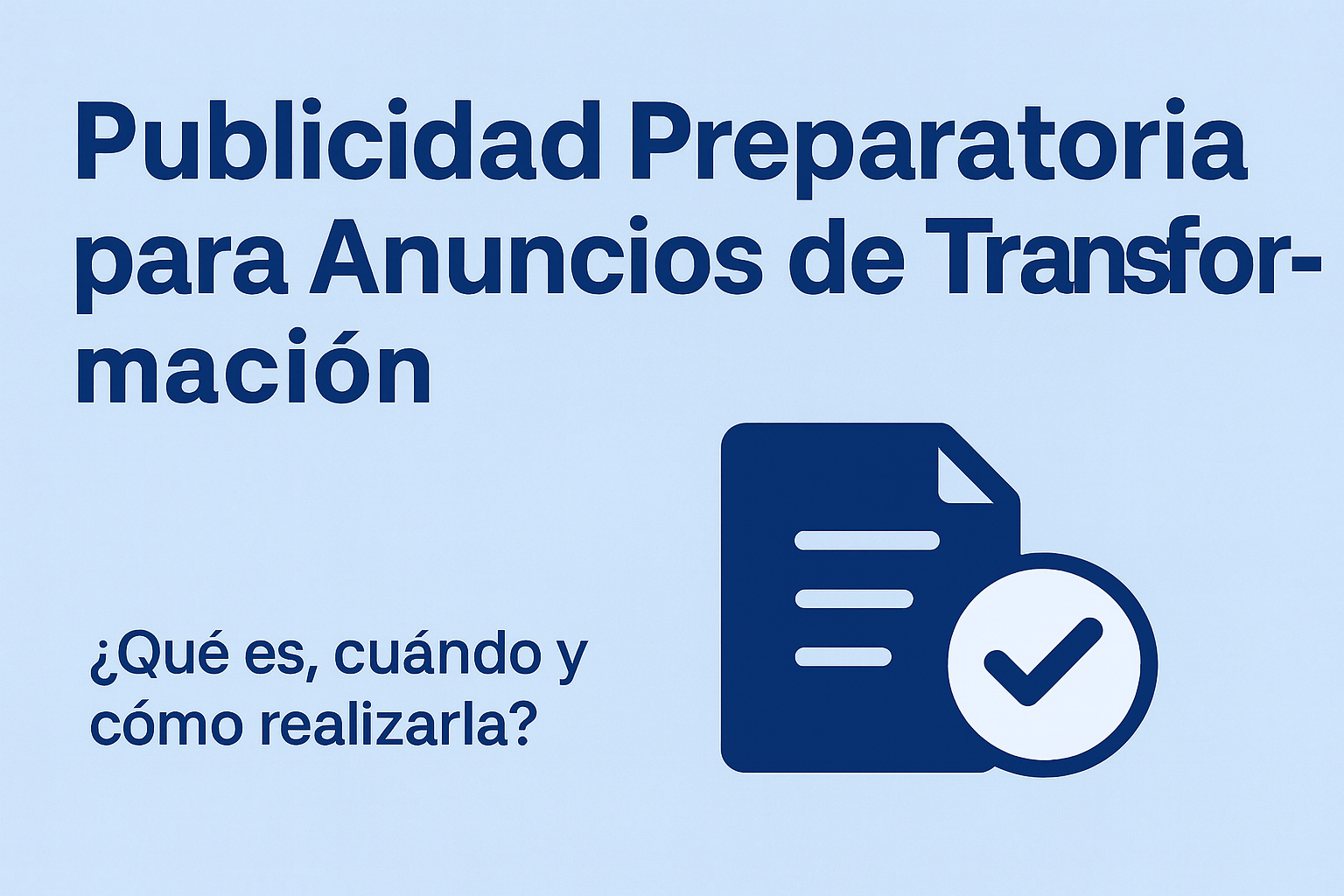 【Publicar Anuncio de Publicidad Preparatoria para Anuncio de Transformación】· Anuncios Legales