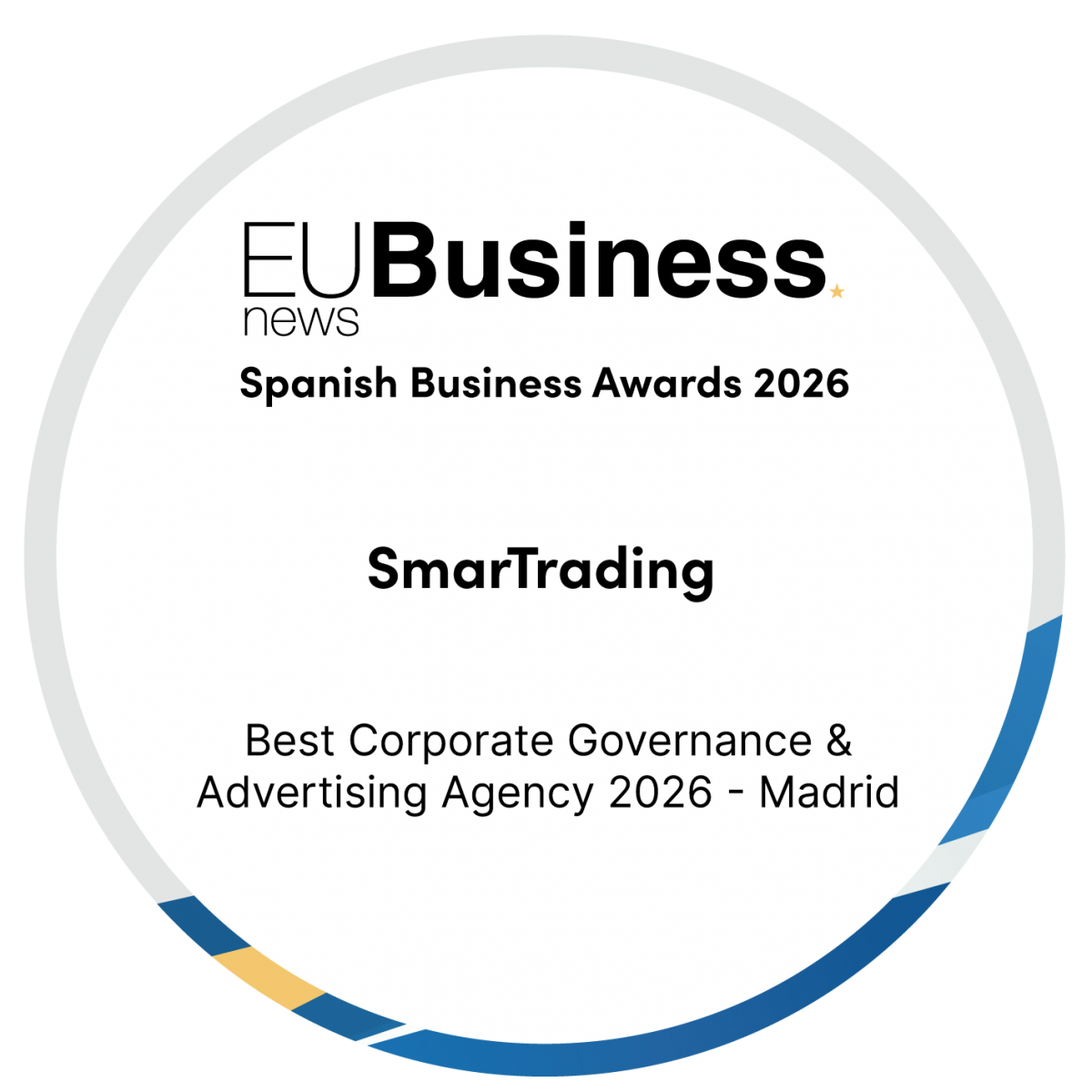 Spanish Business Awards 2026 – Best Corporate Governance & Advertising Agency – Madrid