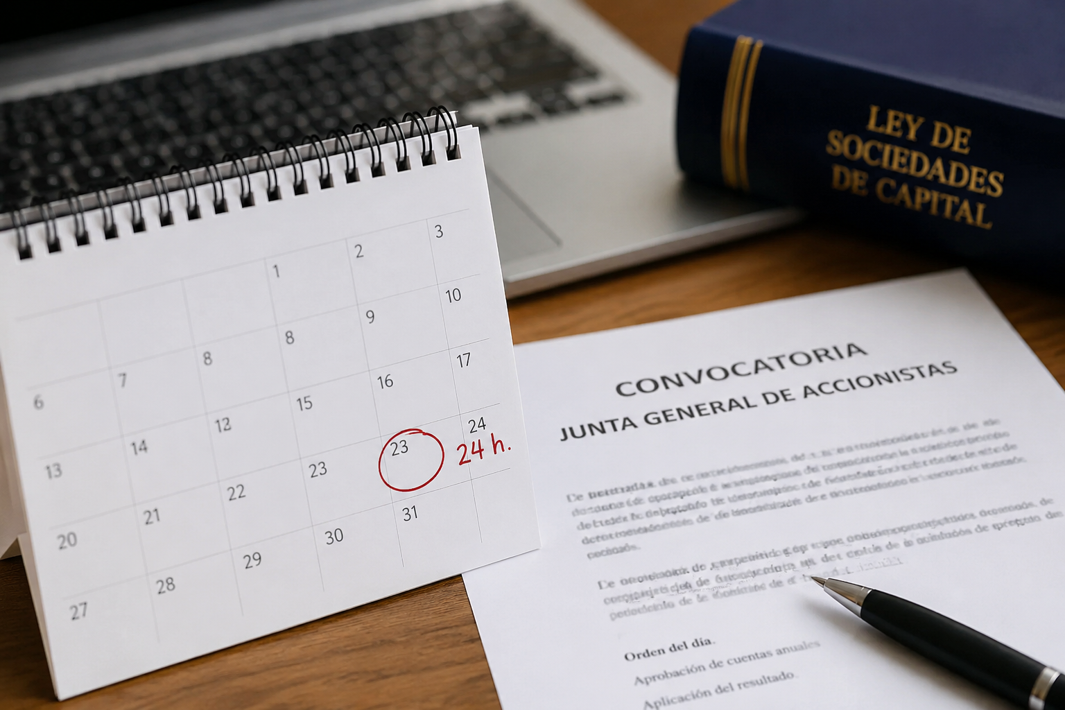 ¿Es obligatorio que transcurran 24 horas entre la primera y la segunda convocatoria de una Junta General de una Sociedad Anónima?