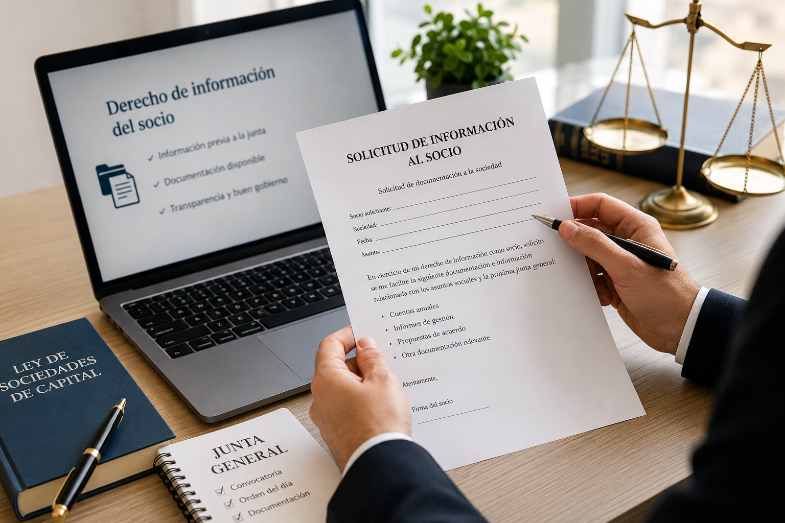 Derecho de información del socio: solicitar documentación