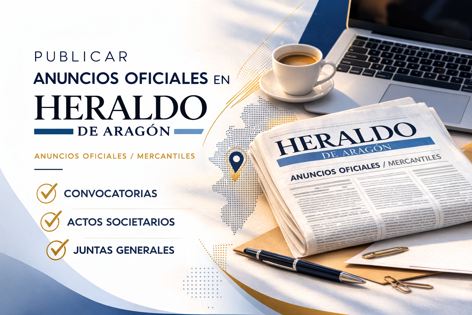 Heraldo de Aragón — publicación de anuncios legales y convocatoria de junta general