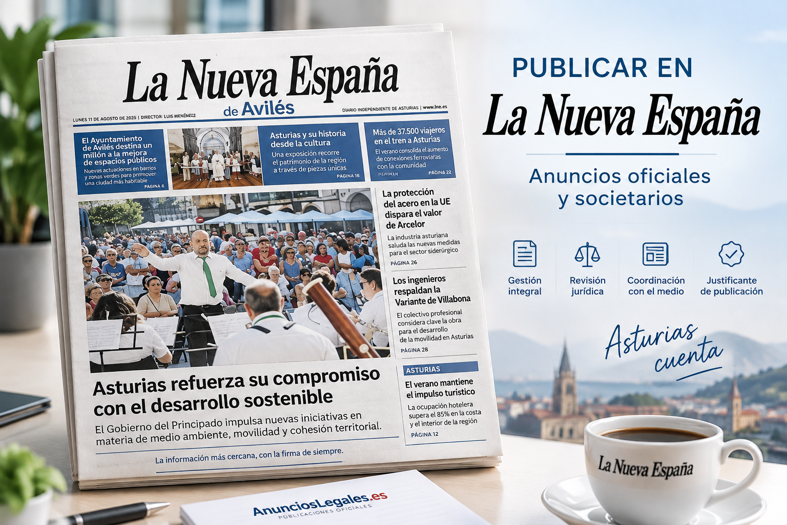 Publicar anuncio legal en La Nueva España