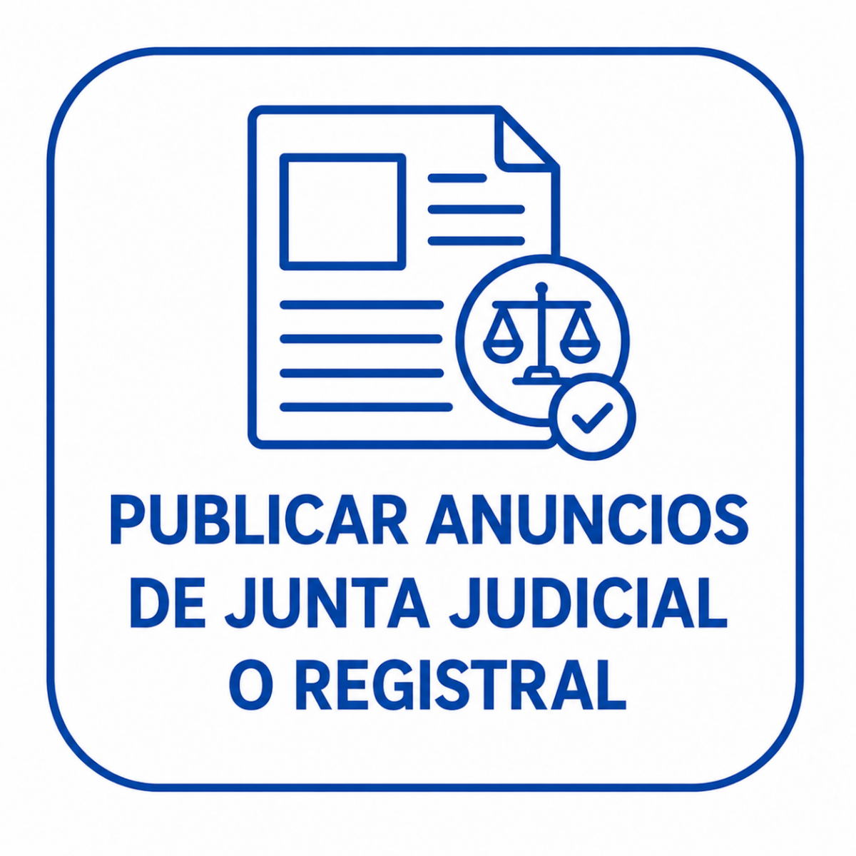 Publicar anuncio de Junta Judicial o Registral