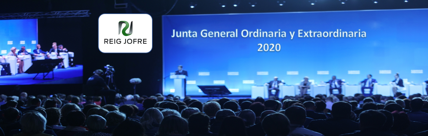 La sociedad Reig Jofre anuncia Junta General Ordinaria y Extraordinaria de Accionistas 2020